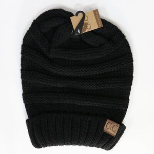 C.C. Oversized Baggy Slouch Hat - Black